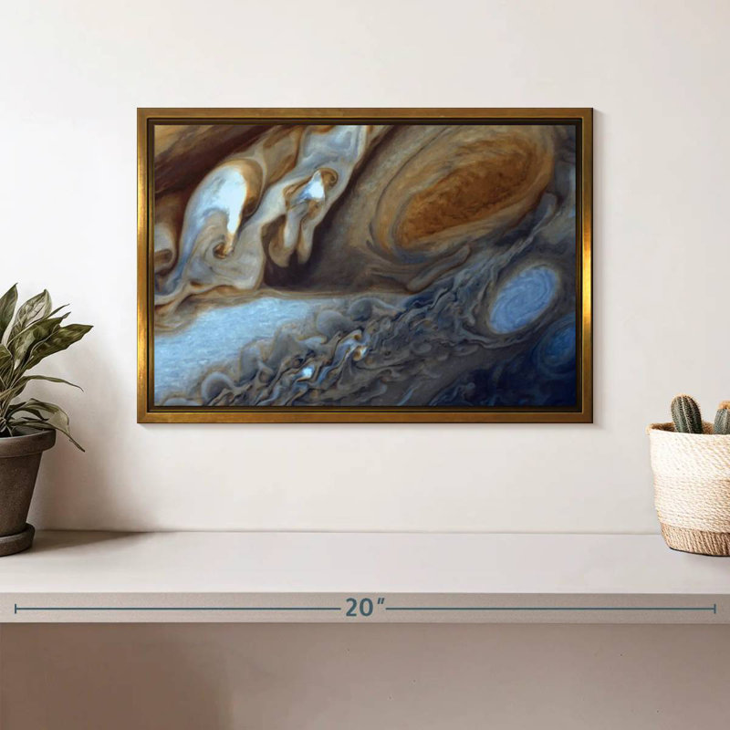 Formation du nuage de Jupiter, Cadre flottant doré, 13 po x 9 po