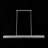 Modern Rectangular Bar Ribbed Glass Dimmable LED Pendant
