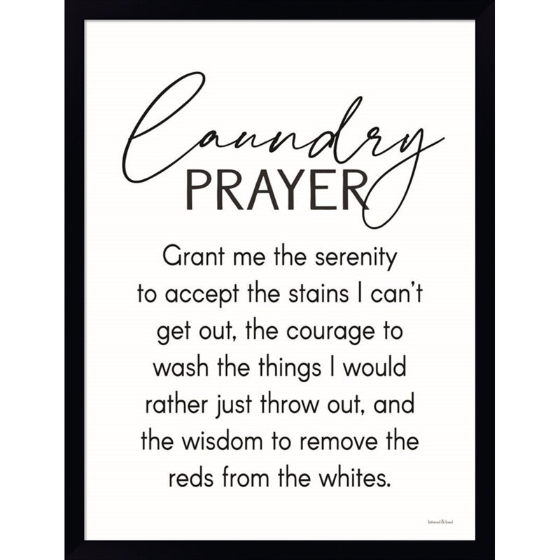 " Laundry Prayer " by Lettered & Lined