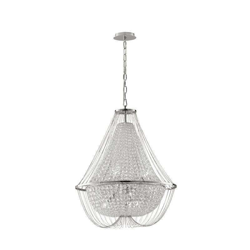 Goza 6 - Light Crystal Chandelier, Chrome