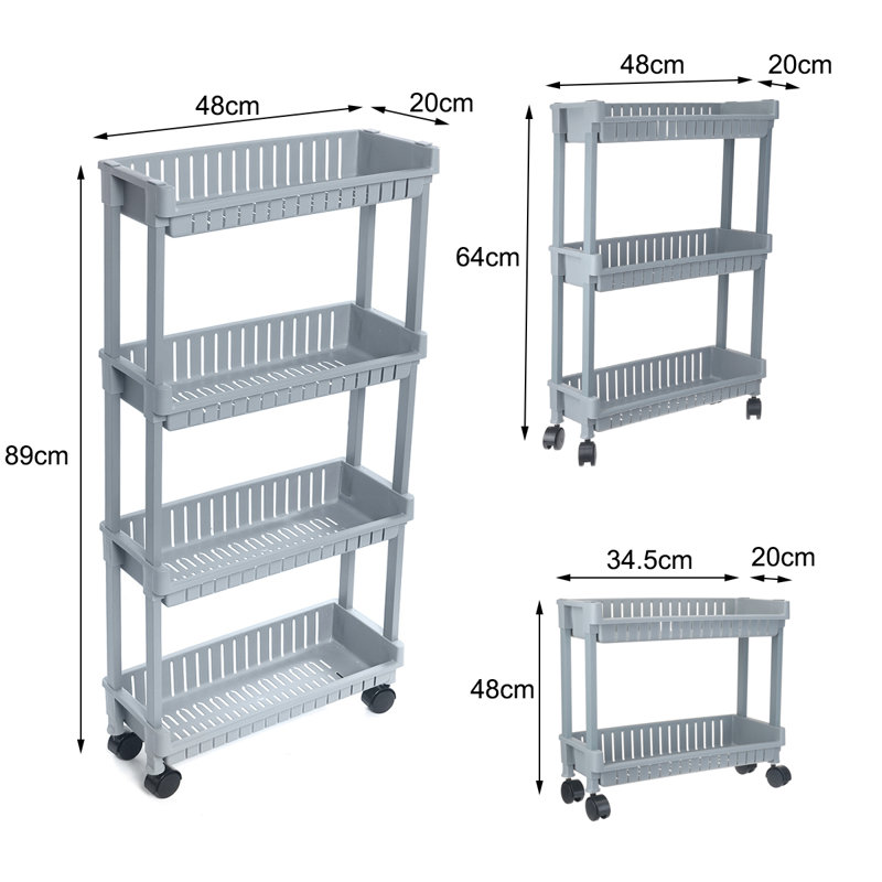 48cm W Shelving Unit with Wheels