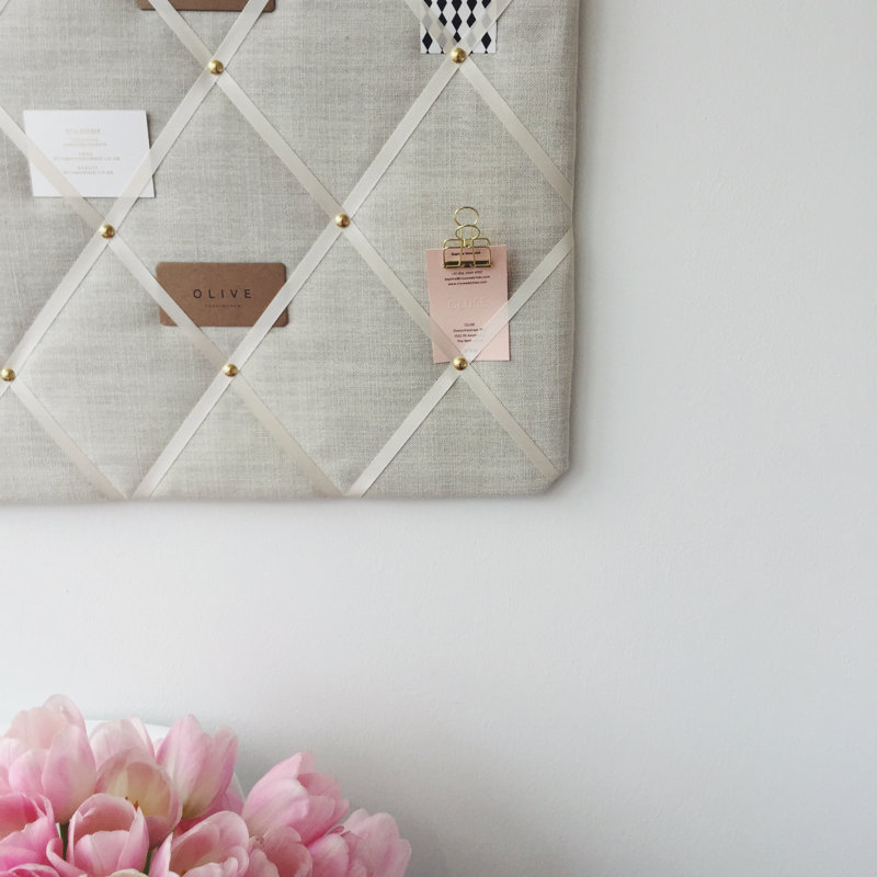 Fabric Covered, 60cm H x 48cm W, Ivory/Gold
