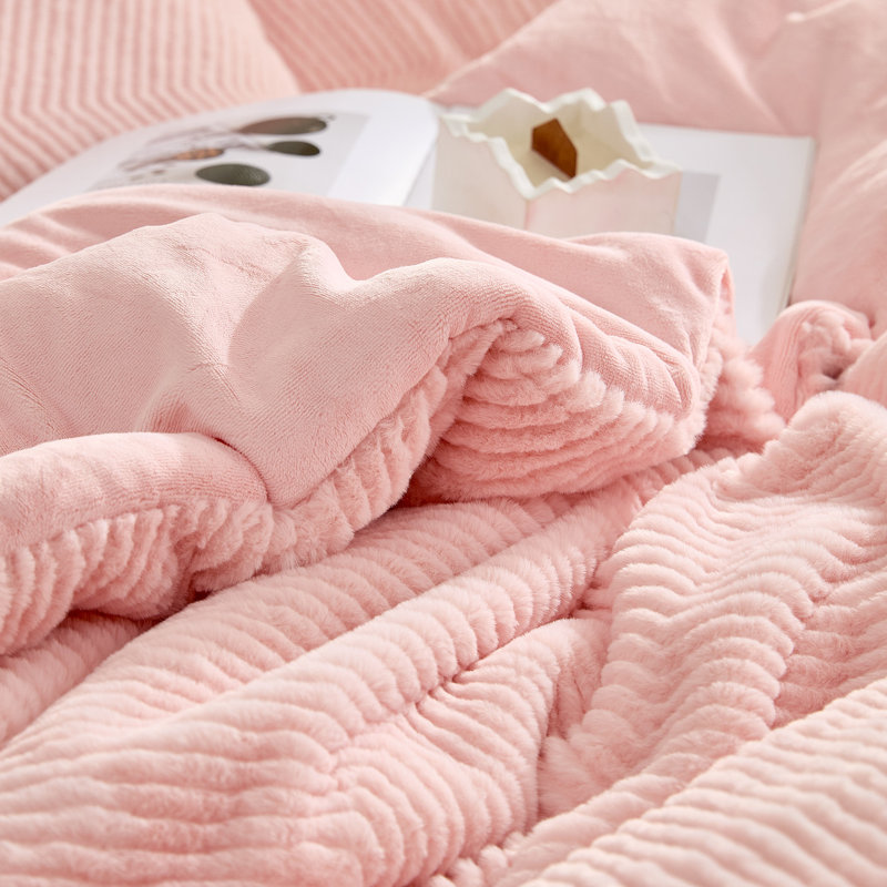 Peak of Cozy - Coma Inducer Oversized Comforter Set, Alaskan King Comforter + 4 King Shams, Pink