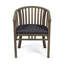 Chaises de salle à manger d'extérieur en bois avec coussins, ensemble de 2-786955663-786955662