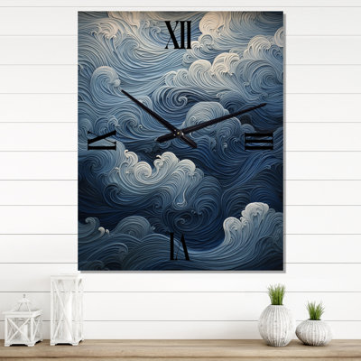 Baldrige - Coastal Waves Wall Clock Oversized