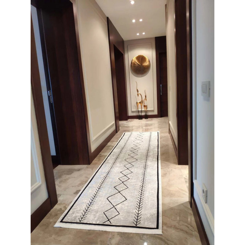 Tapis mathaï avec envers antidérapant, Tapis de couloir 3 pi 3 po x 8 pi 2 po