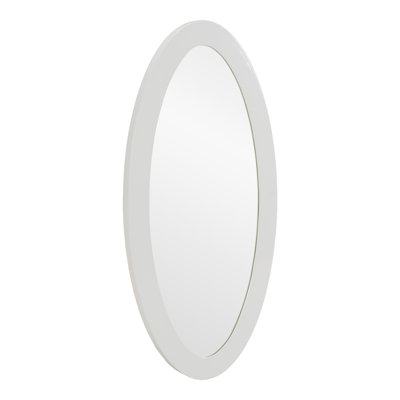 Legend - Miroir ovale blanc ultrabrillant moderne