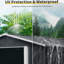 Remise de rangement extérieure en métal 8 pi x 6 pi avec base de plancher-126590572-126590574