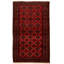 One-of-a-Kind 3'5" x 6'5" 1980s Rectangle Wool Area Rug in Red