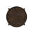 Round Solid Wood End Table, Dark Brown
