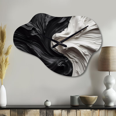 Bexar - Cloud Shape Large Black Wall Clock Sculpture
