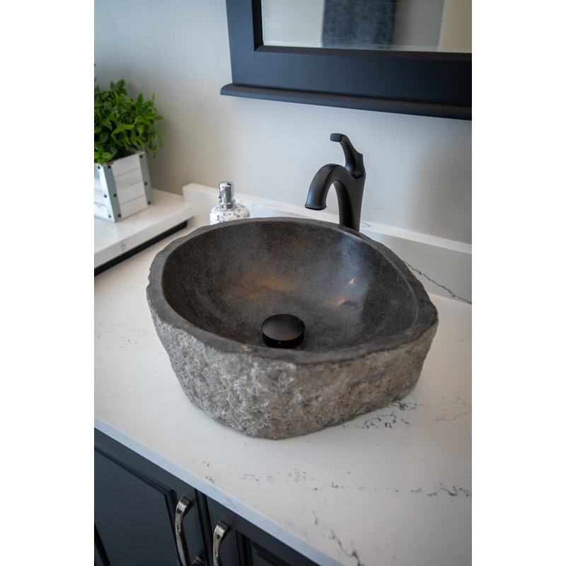  Lavabo vasque pour salle de bain en pierre naturelle Natural Galet Nobu Boulder