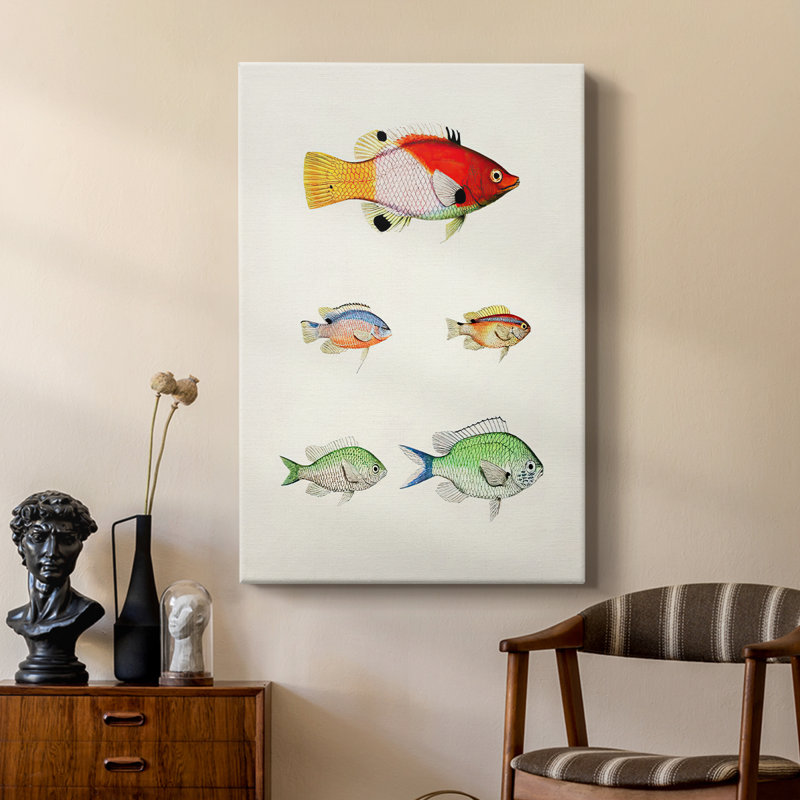 Poisson tropical coloré I - galerie Cavas sur mesure, H 18 po x l 12 po