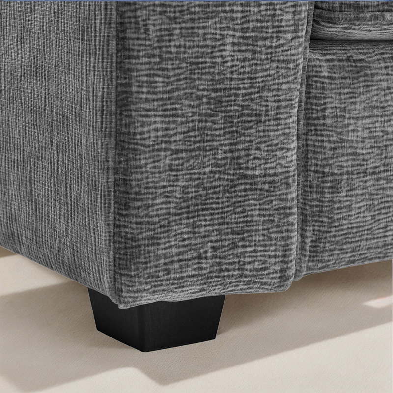 Canapé en tissu moderne de 79,5 po avec coussins moelleux, accoudoirs élégants et structure en bois massif robuste - sièges confortables pour le salon, la chambre à coucher ou le salon de bureau