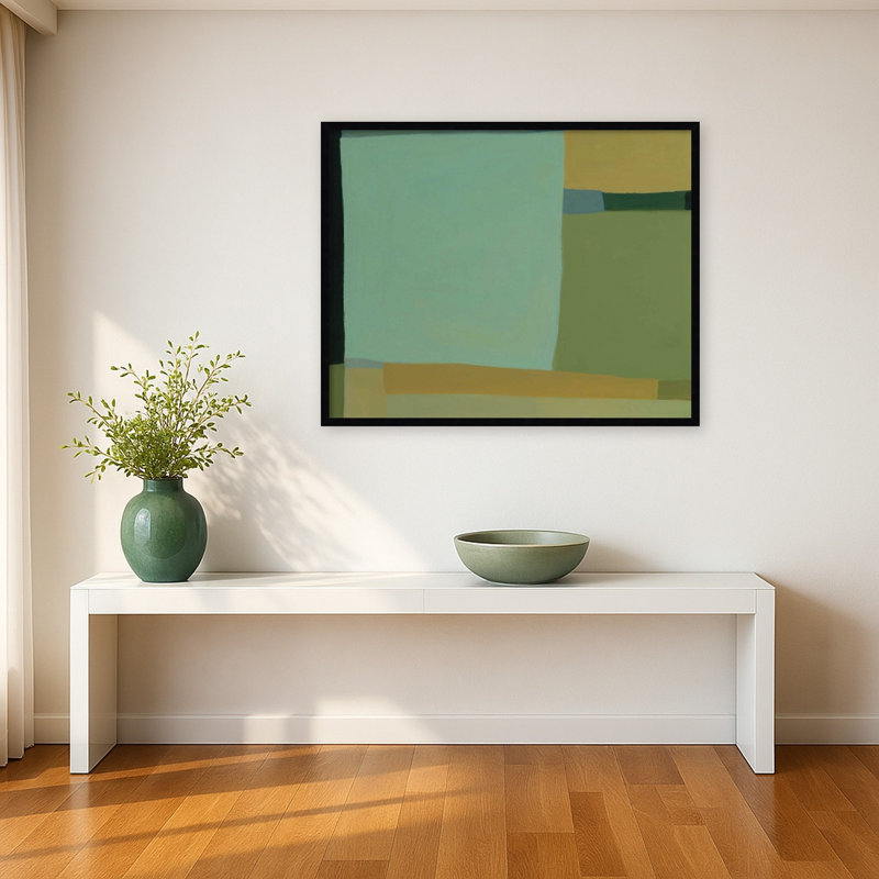 «Lorettas View 4» par Tamar Zinn, reproduction d'art sur toile encadrée, 37 x 30, Noir Svelte