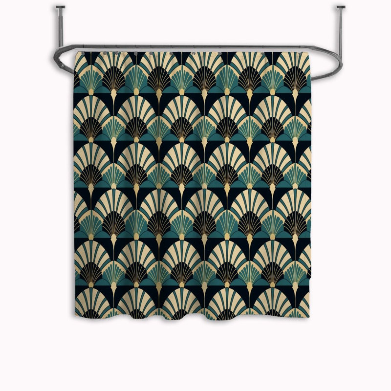 Rideau de douche Rentaro Ikat, H 83 po x l 70 po