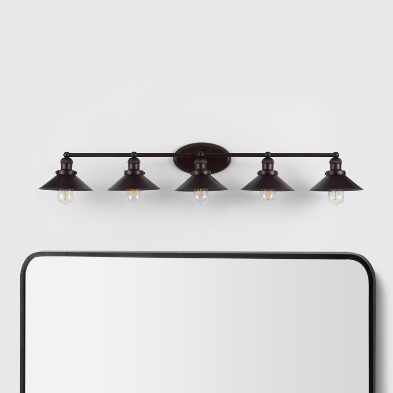 Éclairage pour meuble-lavabo en métal Bagatelle, Bronze frotté à l'huile, 5