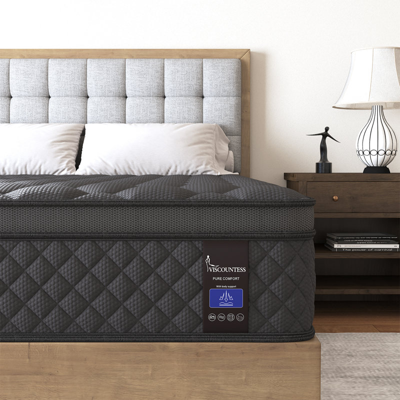 Matelas hybride moyen 9 po / 12 po avec ressorts ensachés en mousse viscoélastique et gel rafraîchissant Bed-in-a-a-Box, 12"