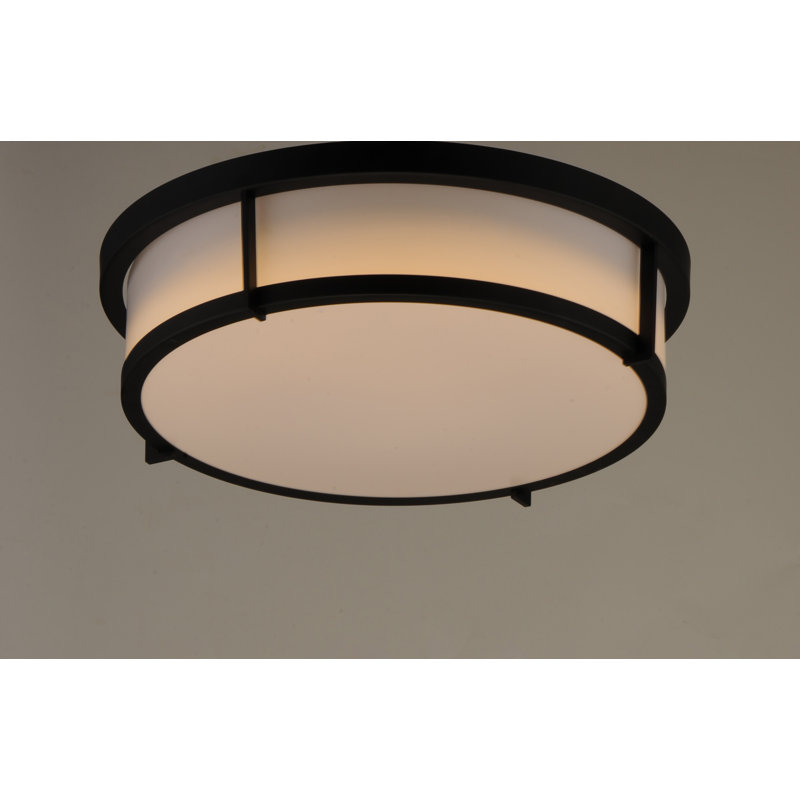 Aura Flush Mount, Black, 17"