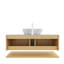 Meuble-lavabo flottant 48 po avec vasque en céramique Eliza, tiroirs et tablette Eliza