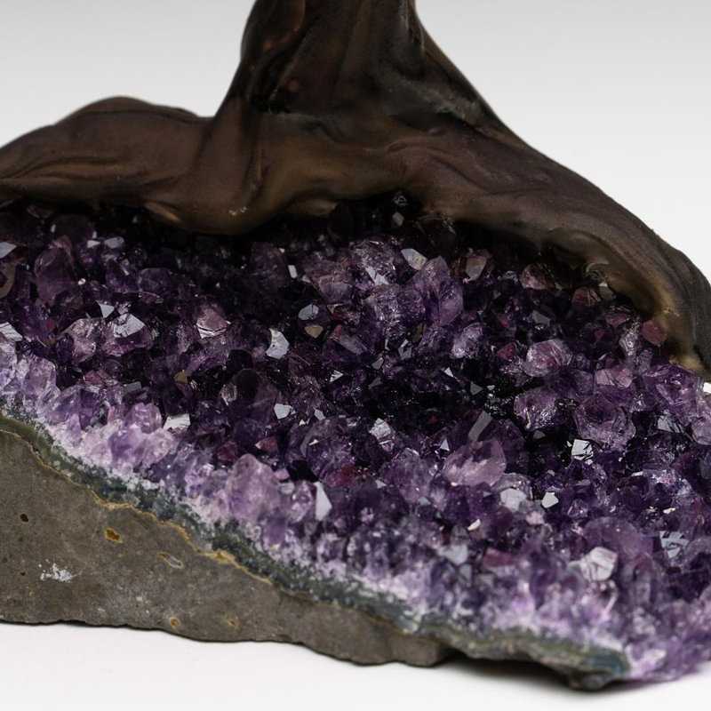 Medium Rose Quartz Gemstone Tree on Amethyst Matrix