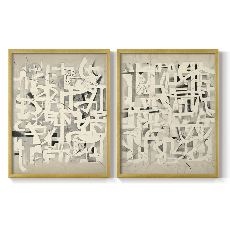 Série ABSTRACT CMII - reproduction encadrée de qualité supérieure - prête à être accrochée - aucun clou requis - aucun clou requis