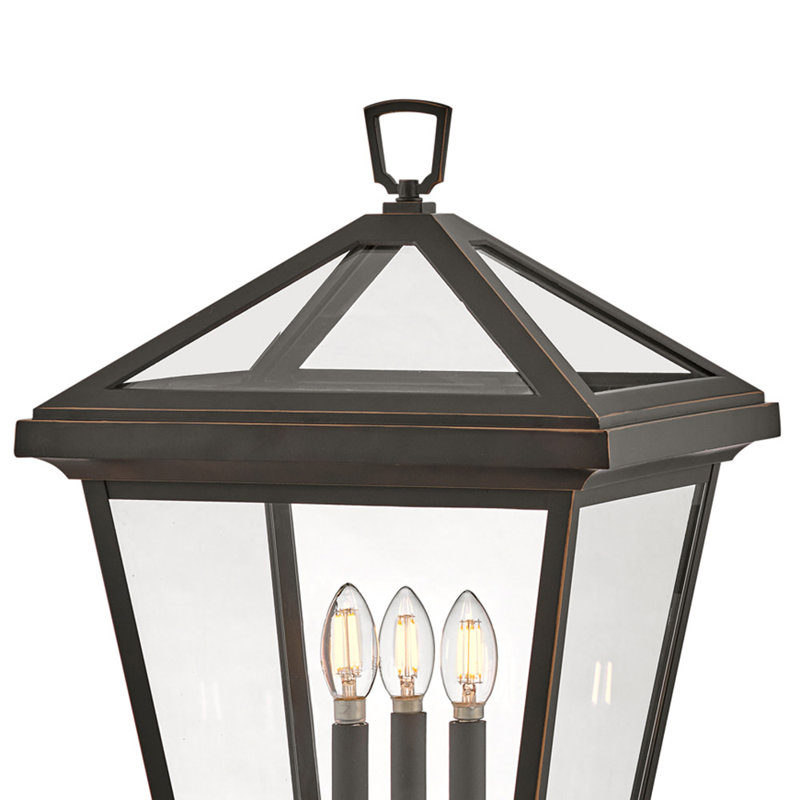 Alford Place 3-Light Outdoor Pier Mount Lantern, Oil Rubbed Bronze
