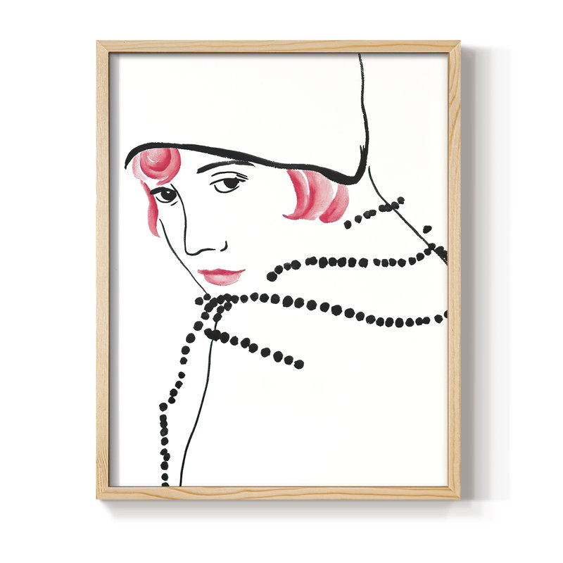 BlossomIV Framed Print - Solid Wood, Natural, 15" H x 12" W