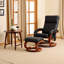 Fauteuil inclinable compact de confort avec massage vibrant et repose-pieds - parfait pour les petits espaces