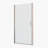 1 3/8" Adjustment,Universal Pivot Shower Door, Open Outside, With 1/4" Tempered Glass And Polished Chrome Finish-123810680