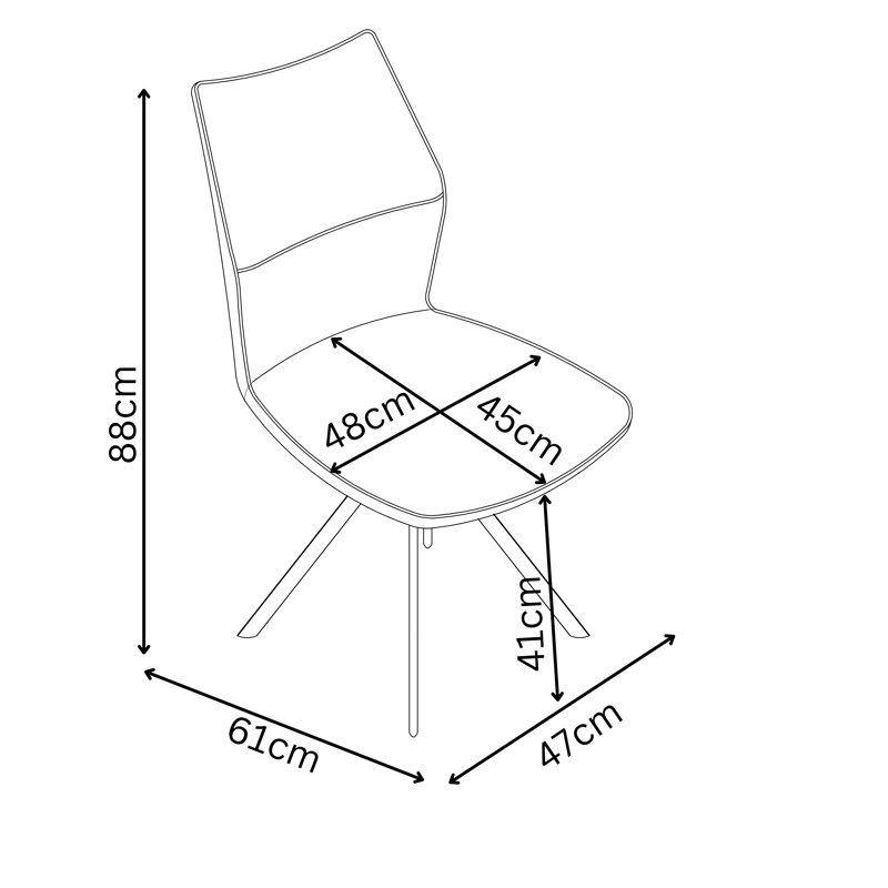 Lusso Fabric Dining Chair, Green