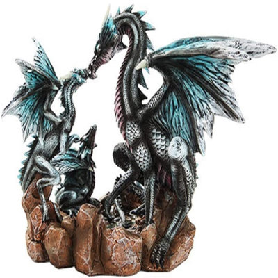 Figurine mystical dragon family