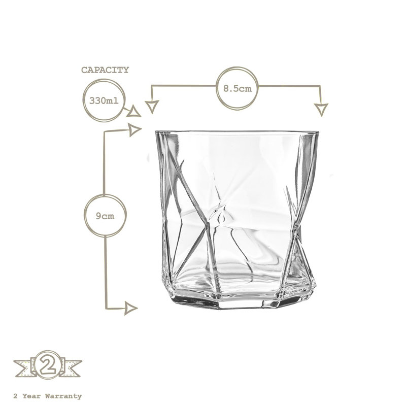 Cassiopea Whisky Glasses, 6, Clear, 330ml