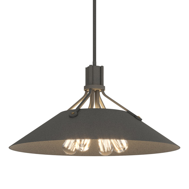 Henry 4 - Light Single Cone Pendant, Natural Iron, Soft Gold