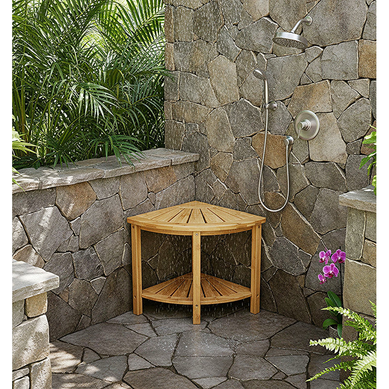 Banc de douche en bambou 22,25 "Mitch, Naturel