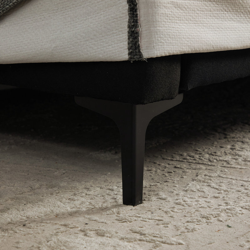 Canapé en chenille 86,61 po Chenivelle, 1 repose-pieds, Gris