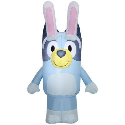 Airblown Holiday Light-Bluey with Pink Bunny Ears-Bluey