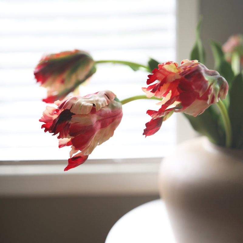 Tulip Faux Floral, Lemon Parrot