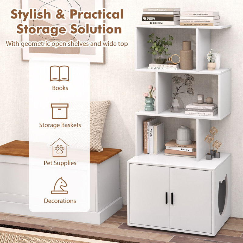Litter Box Enclosure, White