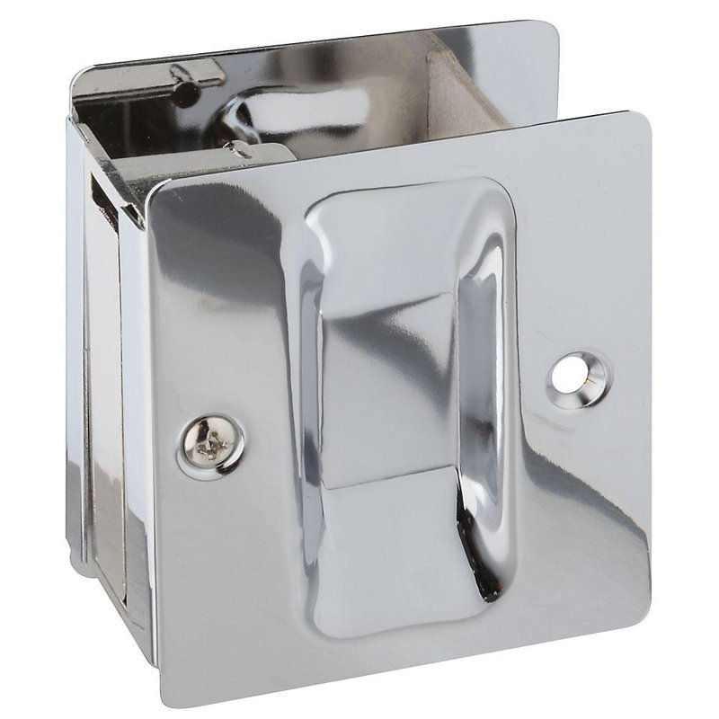 V1950 Verrou de porte de couloir et de porte de placard, H 1,6 po x l 3,7 po x P 5,6 po, Chrome