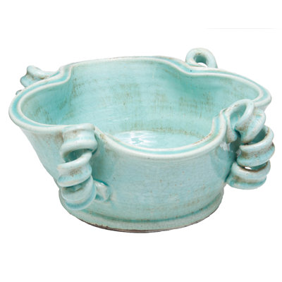 Bol décoratif en céramique Vinci en turquoise