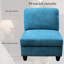 Chaise d'appoint rembourrée - Flanelle bleue