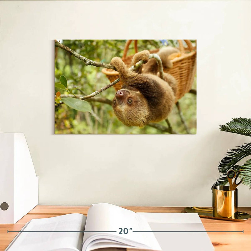 Brampt Sloth On A Tree, 8" H x 12" W