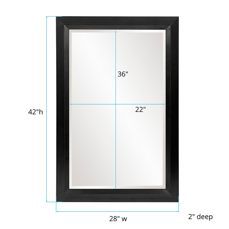 Buschwick Solid Wood Mirror, Black