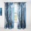 Art liquide dans les tons de bleu foncé II - Rideau abstrait - Velours obscurcissant - 1 panneau-1140646773
