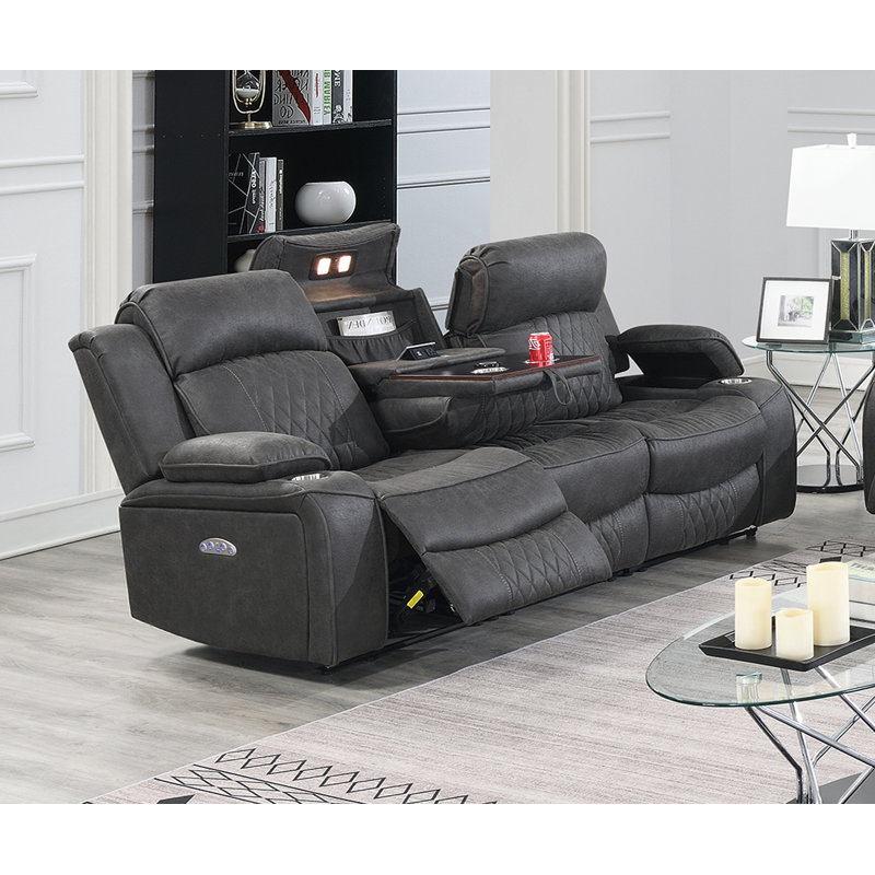 Canapé inclinable électrique, Gris anthracite