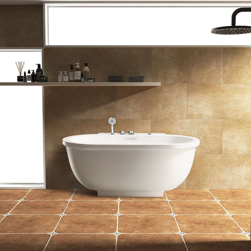 71 " L x 37.4 " W Freestanding and Mounting / Installation Required Whirlpool Porcelain Enameled Steel Bathtub with Faucet