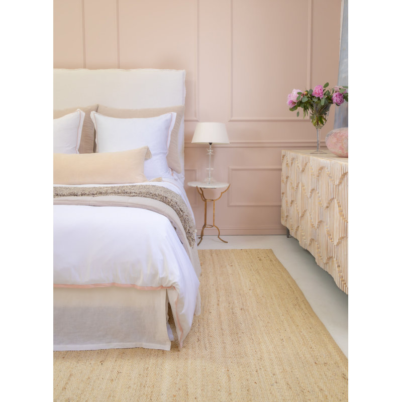 Langston Duvet Cover, King Duvet Cover + 2 King Shams, White/Pink