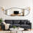 Full Length Mirror, 63"x21" Irregular Full Body Mirror with Aluminum Frame