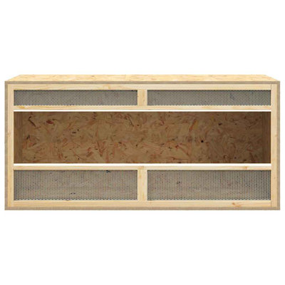 Terrarium Brown Engineered Wood 39.4 x 18.5 x 18.5 in Reptile Habitat Tank Stand